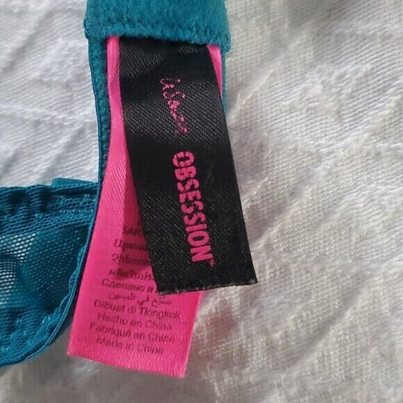 La Senza Lightly Lined Vibrant Blue/Teal Plunge "Obsession" Bra- 32B - Picture 13 of 16